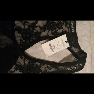 Express lace racer back tank NWT